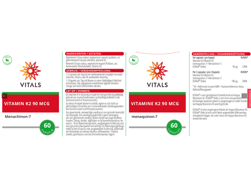 Etiket Vitamine K2 Vitals